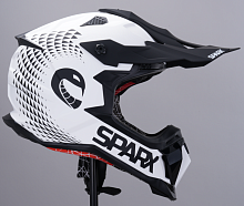 Шлем мото кроссовый Sparx (Спаркс) Raptor (JH-601) белый/чёрный L