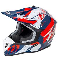 Шлем мото кроссовый GTX 633 (M) #3 BLUE/RED WHITE