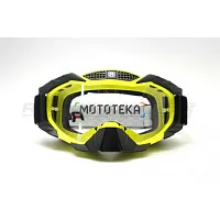 Очки кроссовые ROCKOT (Рокот) RM-337 (жёлтый-чёрный/прозрачная, Anti-Scratch)