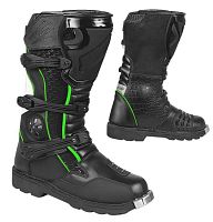 Мотоботы HIZER (Хайзер) AT - 6090 black / neon green (р. 41)