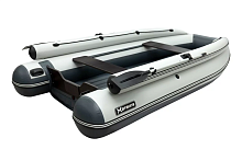 Лодка ПВХ SibRiver (Сибривер) Hatanga (Хатанга) PRO - 390 НДНД (фальшборт) светло-серый/тёмно-серый
