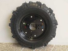 Колесо КВ - 410 4,00/10 в сборе (для мотоблока, елочка, 4 отвер.) (2 колеса)