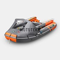 Лодка ПВХ GLADIATOR (Гладиатор) E 380 X PRO оранжевый/тёмно-серый