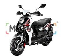 Скутер SYM (Сим) CROX 125 белый/матовый тёмно-серый с ПТС