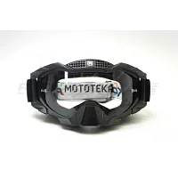 Очки кроссовые ROCKOT (Рокот) RM-337 (чёрный/прозрачная, Anti-Scratch)