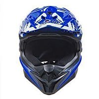 Шлем мото кроссовый AiM (Аим) JK803S Blue/White XL