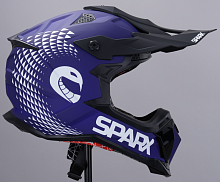 Шлем мото кроссовый Sparx (Спаркс) Raptor (JH-601) синий/чёрный L