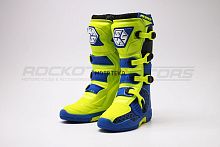 Мотоботы кроссовые SCOYCO (Скойко) MBM009 лайм/синий 44
