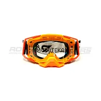 Очки кроссовые ROCKOT (Рокот) RM-147 (оранжевый-красный/прозрачная, Anti-Scratch)